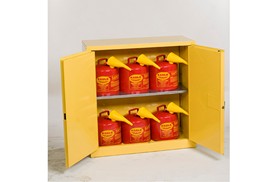 Safety cans and cabinets